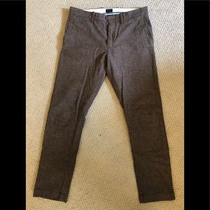 J.Crew 484 Cotton Stretch Trouser Brown